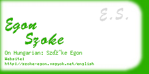 egon szoke business card